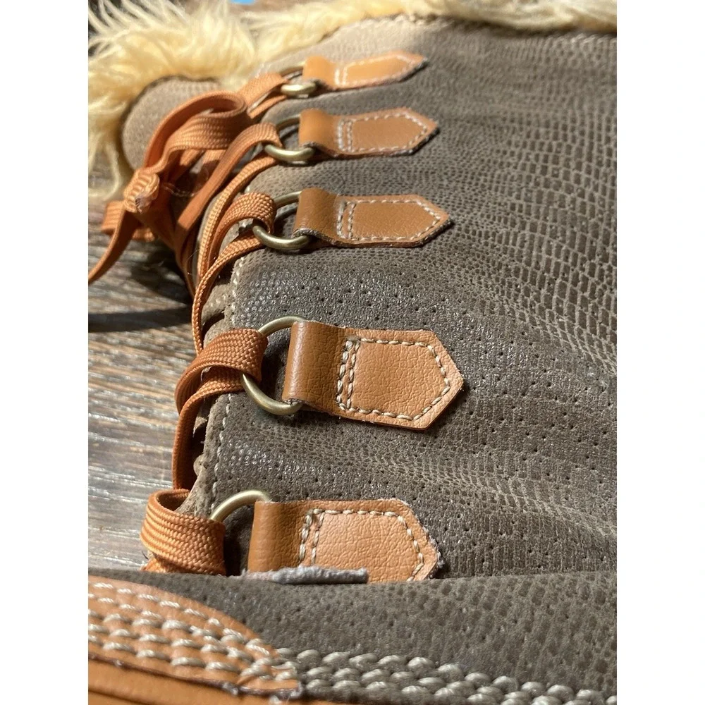 Sorel Womens Size 9 Joan Of Arctic Brown Tall Waterproof Winter Snow Boots